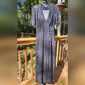 One One Six Black Short Sleeve Jumper V-Neck Medium Jumpsuit Romper NWT